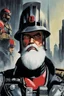 Placeholder: [2000 AD (1977)] The citizens of Mega City One couldn't believe their eyes. The stern and unyielding Judge Dredd had taken on the persona of the jolly old man from folklore. His typically stern expression softened beneath the fluffy white beard, and his usual helmet was replaced by a crimson hat adorned with a white pompom. Dredd, in his Santa Claus outfit, stood tall and resolute. His presence exuded an aura of warmth and goodwill, even as the weight of his duty remained unwavering. The citizen