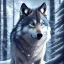 Placeholder: Wolf, ice, blue, forest, snow, beautiful, masterpiece, expert, 8K, hyperrealism, sharp focus, cinematic lighting