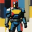Placeholder: Judge Dredd by Nicolas de Staël: solid areas of primary colors