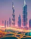 Placeholder: dubai skyline dark neon