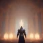 Placeholder: The magic king standing in his palace, mysterious, soft lighting, unreal engine 5 volumetric lighting, intricate details, realistic style, 8k resolution