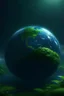 Placeholder: Планета земля, на фоне джунглей во время дождя, анимационный стиль, 4k