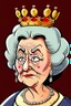 Placeholder: Elizabeth II Former Queen of Great Britain ,cartoon 2d