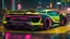 Placeholder: Chiron Hyper Sport ultimate need for speed tuning Mansory Cyberpunk 2077 neon Style Rear View, Super Detailed, desktop wallpaper, 4K
