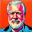 Placeholder: Ernest Hemingway STYLE OF WARHOL