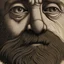 Placeholder: Detail of a face with scattered beard, and wrists on the chicks. portray only from the nose to the chin.