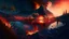 Placeholder: Beautiful nature landscape with fire