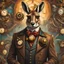 Placeholder: Kangaroo Steampunk cómic art calidad ultra maximalista