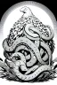 Placeholder: nest of snakes, greyscale