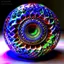 Placeholder: 3d Kaleidoscope recursive made of a metallic random color spheres turning many times likr Spirograph drawing Kaleidoscope Ruler Set creation