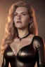 Placeholder: Kate Winslet as evil queen in black leather gown, cleavage, angry, stern look unreal 5, octane render,cinema4d, dynamic lighting, dramatic lighting, 4k, redshift render, highly detailed, hyper realistic