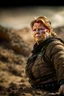 Placeholder: portrait of Erna Solberg making excuses as fat floating harkonen boss on elvated podium in a rocky desert scene from dune, shot on Hasselblad h6d-400c, zeiss prime lens, bokeh like f/0.8, tilt-shift lens 8k, high detail, smooth render, down-light, unreal engine, prize winning