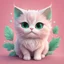 Placeholder: A delightful and adorable cartoon illustration featuring a cute mint-colored cat against a charming pink background, (delightful illustration:1.4), (adorable cartoon cat:1.5), (charming pink background:1.3), (expressive mint hues:1.2), inspired by the styles of cute cartoon artists, trending on ArtStation, Intricate, Sharp focus, vibrant lighting, (whimsical:1.4), (playful ambiance:1.3), (lush fur details:1.5), Cartoon, Masterful, Captivating, High Detail, Cinematic view