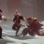 Placeholder: great battle santas fighting elves