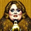 Placeholder: goldene Adele penguin painting style of Klimt