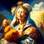 Placeholder: Peter Paul Rubens #58 mythological painting landscape art religious art animal art portrait genre art baroque portrait painting history painting sacred sunflowers, mongolian goddess, emiting sacred sunflowers, mongolian goddess, emiting mystical light, intricate, elegant, highly detailed, my rendition, digital painting, artstation, concept art, smooth, sharp focus, radiant light, illustration, art by artgerm mucha Modifiers: bokeh elegant Award winning photography 8k oil on canvas portrait very