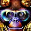 Placeholder: An ultra hd detailed painting of monky chilling out by android jones, earnst haeckel, james jean. behance contest winner, generative art, baroque, intricate patterns, fractalism, movie still, photorealistic