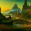 Placeholder: Epic Drawing of mordor scenery of The Hobbit estilo Van Gogh 4k