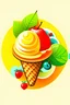 Placeholder: healthy fruit ice cream advertisement to become a brand logo