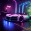 Placeholder: cyberpunk hyper car,cyberpunk 2077, ultra realistic,shiny, smooth, studio quality, octane render, Surrealism, Triadic colour scheme,glow-stick, ambient lighting,nightclub lighting, polaroid, 100mm, --ar 3:2 --v4