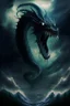 Placeholder: leviathan demon huge long abyssal dark seprent monster beast sky snake