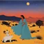 Placeholder: [poster by René Gruau] Ostara (in American Gods) Colourfully encounter in the desert
