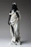 Placeholder: photo of a lady statue made of white marbel with black parts