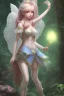 Placeholder: Obese but cute fairy in Forrest background. Style should be like cgs""