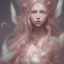 Placeholder: girl, fairy wings, cute, beautiful, long hair, pink hair, long eyelashes, fairycore auroracore head and shoulders portrait, 8k resolution concept art portrait by Greg Rutkowski, Artgerm, WLOP, Alphonse Mucha dynamic lighting hyperdetailed intricately detailed Splash art trending on Artstation triadic colors Unreal Engine 5 volumetric lighting