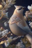 Placeholder: ethereal Bohemian Waxwing bird, Bombycilla garrulus :: intricate details, ornate, detailed illustration, Johanna Rupprecht style, William Morris style :: trending on artstation, octane render, 8k, high detail, smooth render, unreal engine 5, cinema 4d, HDR, dust effect, vivid colors