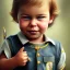 Placeholder: Brad Pitt toddler, smile, full body, hyper realistic