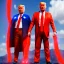 Placeholder: Realistic image of Donald trump super hero, retro style, watchmen style, red and blue colors, white stars, suspenders, latex material, 80s, vibrant color, highly detailed, sky background, concept art, unreal engine 5, god rays, ray tracing, RTX, lumen lighting, ultra detail, volumetric lighting, 3d, finely drawn, high definition, high resolution.