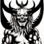 Placeholder: Devil demon satan king code prophecy black and white antichrist