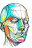 Placeholder: Isometric colored sketched face