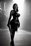 Placeholder: Film noir dominatrix, black leather, evil, woman