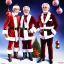 Placeholder: art by thomas kincaid, Kenny Rogers dressed as Santa, Colonel Sanders as Santa