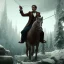 Placeholder: Full body, 3d render, Harry Potter 1800's men style, 1800's hair style, 1800's men clothes style, riding horse, hyper realistic, octane render, unreal engine 5, 8k, palace background, uhd