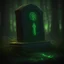 Placeholder: A grave stone, green glowing runes