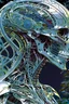 Placeholder: 3D rendering of Expressively detailed and intricate of a hyperrealistic “alien anatomy”: side view, scientific, single object, glossy white, shinning silver , a lot of vines, tribalism, laboratory background, shamanism, cosmic fractals, octane render, 8k post-production, detailled metalic bones, dendritic, artstation: award-winning: professional portrait: atmospheric: commanding: fantastical: clarity: 16k: ultra quality: striking: brilliance: stunning colors: amazing depth