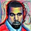 Placeholder: Kanye West portrait by picasso