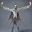 Placeholder: a vampire with arms outstretched viewed from the side photo