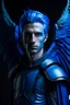 Placeholder: portrait of a male blue archangel