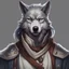 Placeholder: dnd, portrait of wolf-human