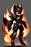 Placeholder: firefox warror full body , fury, have suit satan, black shield , chibi