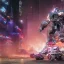 Placeholder: cyberpunk, landscape, transformers, hi-tech robots, GUITARS, cinematic, highly detailed, close up, 4k, deep colors, gold, fire, red, purple, dark, ethereal, utopia, apocalypse, flying Cadillac, from outer space