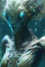 Placeholder: Aquatic humanoid alien ,hyper detailed, digital art, trending in artstation, cinematic lighting, studio quality, smooth render, unreal engine 5 rendered, octane rendered, art style by klimt and nixeu and ian sprigger and wlop and krenz cushart.