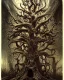 Placeholder: A beautiful highly detailed ancient tree with ornate intricate demon skulls grown into it, sticking out in random places, some screaming, some with glowing eyes, horrorcore made of shiny obsidian glass :: reflective, glassy :: subtractive lighting, backlit :: by John William Waterhouse, Greg Rutkowski, HR Giger :: hyperrealistic, hyper detailed, photorealistic :: epic, incredible composition, amazing depth, meticulously composed, 16k resolution concept art :: fantasy magazine cover art