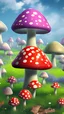Placeholder: Mushroom field colorful