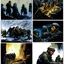 Placeholder: Masterpiece1:5)(Fineart), (award-winning:1.5), highest quality, war journalism, ink and colored pencil sketch of photocollage (by Gustave Doré, Jan Saudek:1.5),(Eastern Ukraine:(panel one:the moment after a battle ends, horrors of war, wounded men),(2nd panel, cinematic shot of men sitting in trench with 1000 yard stare (focus on their eyes:1.5)),(the third panel shows troops tired but hyper alert), (the fourth panel shows the sky is filled with incessant, fire and smoke everywhere,)