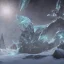 Placeholder: celestial, ice crystals, snow, icicles, reflections